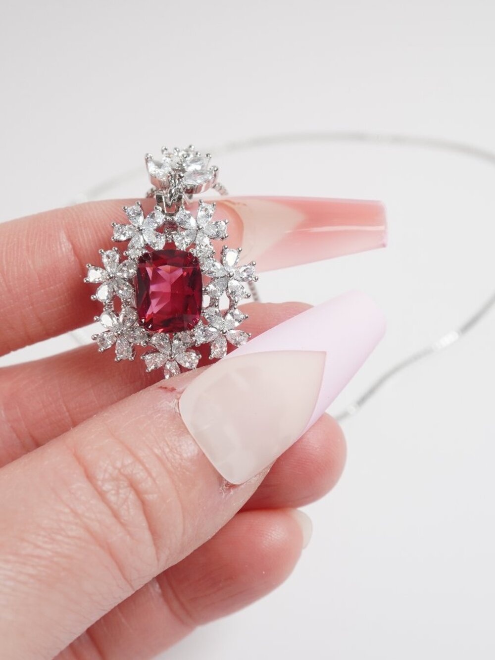Red Necklace luxury crystal bridal